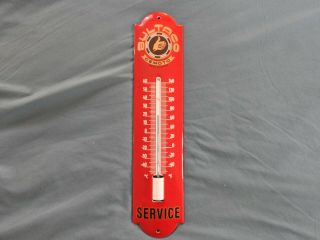 Porcelain Bultaco Service Wall Thermometer Shop Garage Air Temperature Gauge