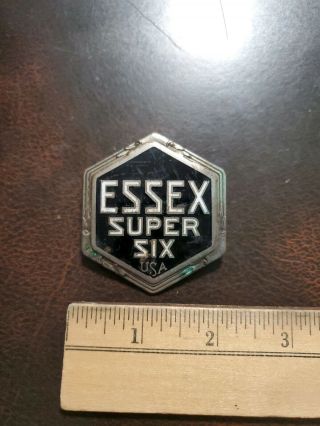 Essex Six Usa Enamel Radiator Badge Emblem 1929