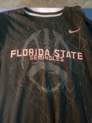 Nike Florida State FSU Seminoles NOLES t - shirt Men ' s L Large 3