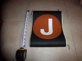 Nyc Subway Sign R40 Ny Side Route Nyct 7/30/2001 J Line Small Roll Sign Home Art