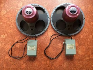 Tannoy 15 " Monitor Red Dual Concentric Loudspeakers W/ Orig Crossovers