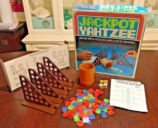 1980 Jackpot Yahtzee Complete Family Board Dice Game Mb Milton Bradley Vintage