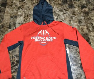 Fresno State University Nike Bulldogs Football Hoodie Mens Size Small Therma - Fit