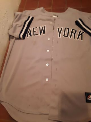 Derek Jeter York Yankees Away Jersey Authentic Majestic Stitched Adult Large
