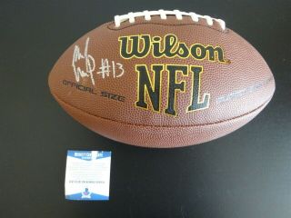 Michael Gallup Signed Auto Nfl Logo Football Dallas Cowboys Beckett Autographed