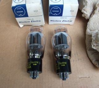 Old Stock Nos Nib Matched Pair Western Electric 421a Tubes