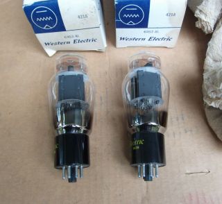 Old Stock NOS NIB Matched Pair Western Electric 421A tubes 2