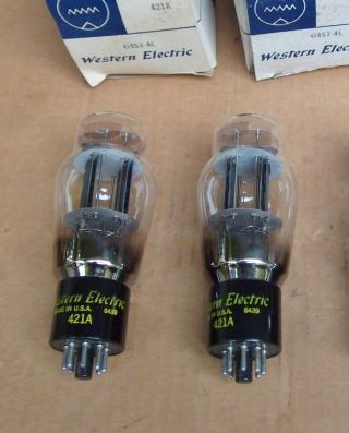 Old Stock NOS NIB Matched Pair Western Electric 421A tubes 3