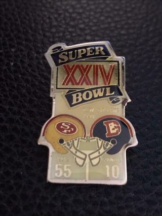 Pin - Bowl Xxiv (1990) Orleans.  Niners V.  Broncos