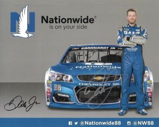 2016 Dale Earnhardt Jr Nationwide Nascar Racing Signed Auto 8x10 Post Hero Card