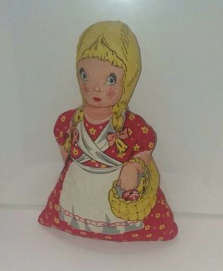 Antique Very Old Little Red Riding Hood Pin Cushion Doll.  Very Unique.  Rare Find