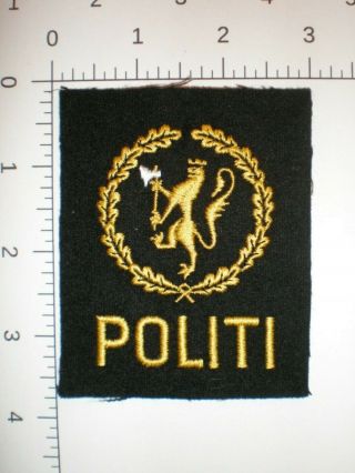 Norway Politi Norwegian National Police Service Vintage Patch