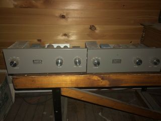 2 Vintage Ampex Mono 6v6 Integrated Tube Amps Amplifiers Both