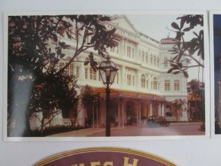 Vintage Raffles Hotel Singapore Luggage Labels Postcards Drink Coasters 2