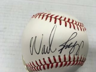 Wade Boggs Signed Brown Oal Baseball W/ Beckett A