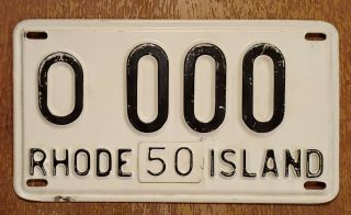 1950 Rhode Island Sample License Plate Paint