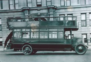 35mm Kodachrome Slide Of Fifth Avenue Coach Lines Bus 801 N.  Y.  City