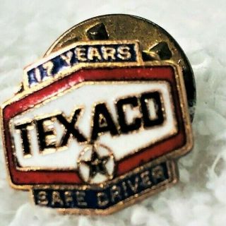 Vintage Texaco Gold Filled Safe Driver Service Award Lapel Tie Pin 21 Years