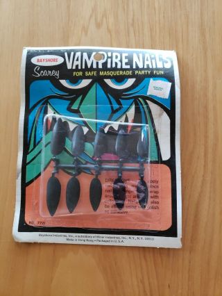 Vintage Bayshore Vampire Nails Nos Halloween