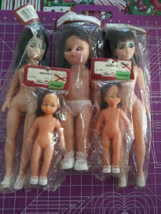Vintage Fibre - - Craft Dolls 5 Assorted Sizes Fashion Dolls In Packaging