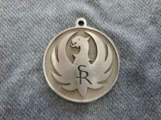 Sturm Ruger Titanium Medallion Or Keychain With Old Sr Ruger Logo