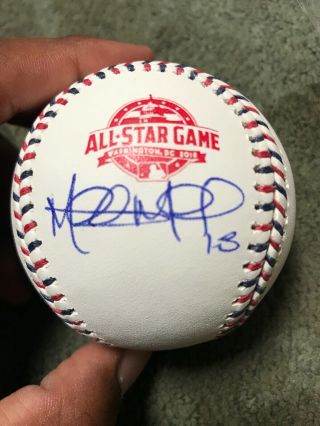 Mitch Moreland Signed Autograph 2018 All Star Game Baseball Boston Red Sox