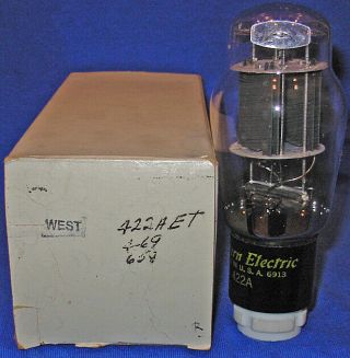 NOS / NIB Western Electric 422A Rectifier Tube 1969 Date 2