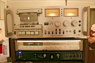 Pioneer Ct - F1000 Stereo Cassette Tape Deck,  Belts,  Orig.  Box,  W/rack Handles