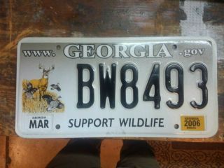 Georgia Support Wildlife Deer License Plate