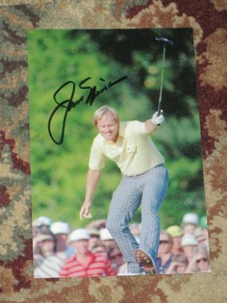Golfer Jack Nicklaus Signed 4x6 Photo Pga Golf Masters Autograph 1a