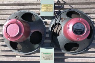 2 Tannoy 12 " Monitor Red Dual Concentric Loudspeakers W/ Orig Crossovers