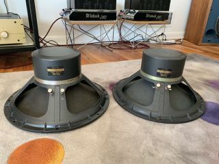 Pair Altec Lansing 515b 16 - Ohm Woofers - Factory Cones Need Dust Caps