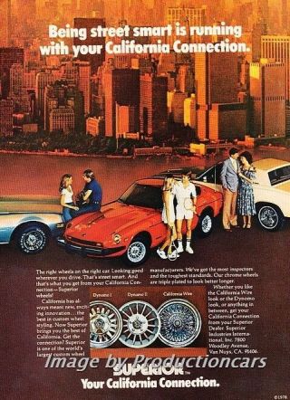 1978 Datsun 280z 280 - Z Superior Wheels Advertisement Print Art Car Ad J678