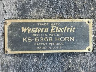 Western Electric KS - 6368 Horn for Repair (Tube amp,  preamp,  555,  555W,  300B 310) 3