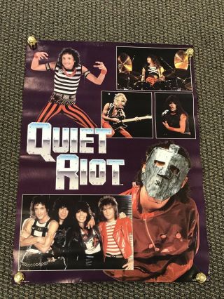 Vintage 1984 Quiet Riot Metal Health Poster 20”x28” Heavy Metal