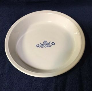 Vintage Corning Ware Blue Cornflower 9 " Pie Plate Made In Usa
