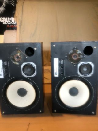 JBL Century L 100 speakers,  pair,  vintage,  with grills 3