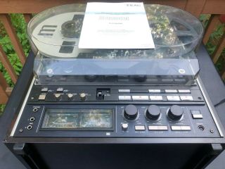 TEAC X - 2000 R REEL TO REEL STEREO TAPE DECK PLUS FRONT COVER LOOKS GREAT 2