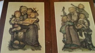 Vintage Hummel Grandma And Grandpa Wall Plaques,