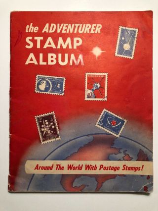 Vintage H.  E.  Harris Stamp Album 1959 The Adventurer - Some Mounted Stamps See