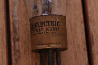 EXTREMELY RARE GENERAL ELECTRIC 16X897 Full - Wave Mercury - Vapor Rectifier TUBE 3