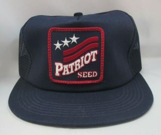 Vintage Patriot Seed Snapback Cap Truckers Hat - Patch - Made In Usa