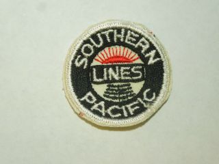 Vintage Southern Pacific Lines Logo Sew On Patch - Pre Union Pacific - Black