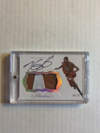 Kevin Durant Auto Letter Patch 2017 Flawless 4/10 Ssp Texas Bkn Nets Rare Hof