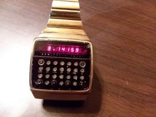 Hp - 01 Gold Calculator Watch Model 1 Hewlett Packard Hp - 1