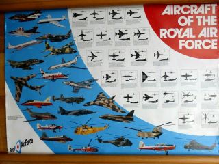 Two Early 1990s Raf Posters - The Jaguar,  And All Raf Aircraft Then Flying.  23x33 "