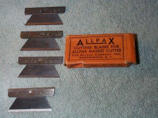 Vintage Allpax Cutting Blades Gasket Cutter 4 Blades Proudly Usa Made