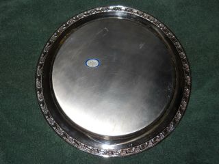 VINTAGE Oneida PARK LANE SILVERPLATE Round Tray 12 1/2 inches 2