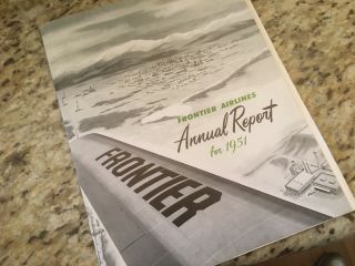Frontier Airlines 1951 Annual Report