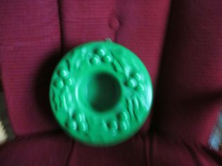 Vintage Gelatin Mold Christmas Holly Beries And Leaves 8 " Across The Rim